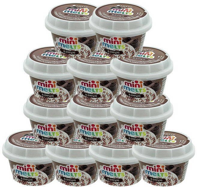 미니멜츠 구스아이스크림 초코바닐라, 50g, 12개