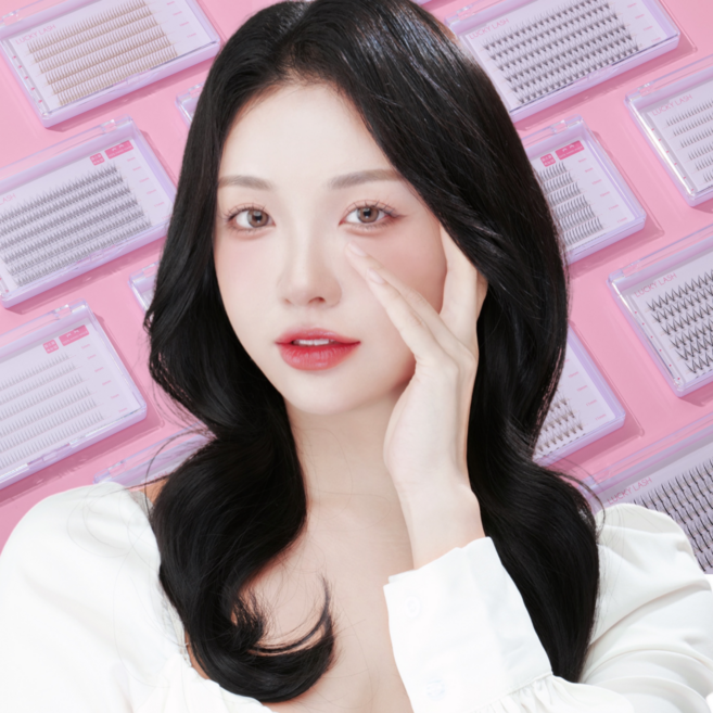 엘스몰 인조속눈썹 A형 V형 언더부분가닥속눈썹 연장아이래쉬, 1개