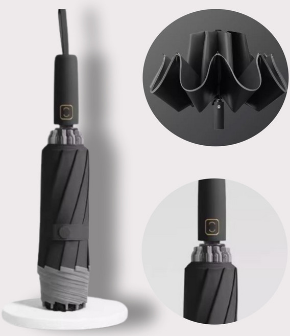 마이제이컴퍼니 바람에 강한 거꾸로 3단 자동 우산 양산