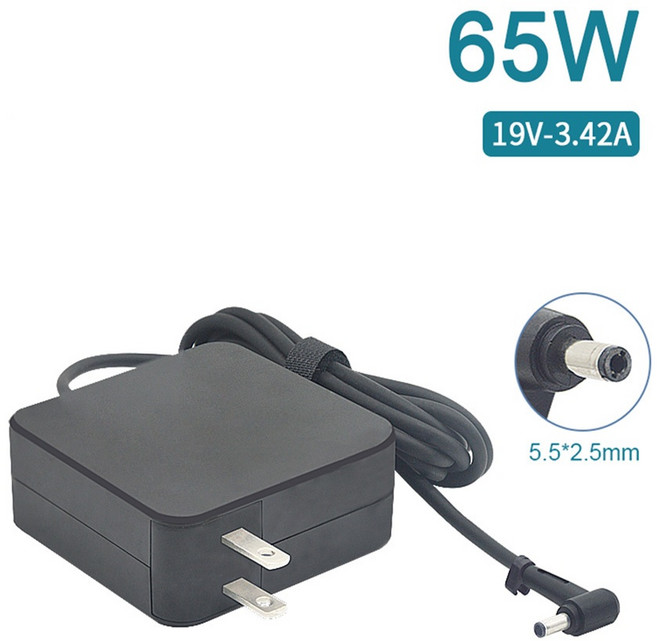 ASUS 華碩 65W 變壓器 19V 3.42A 標準孔徑 5.5X2.5mm 充電器含電源線, 1個