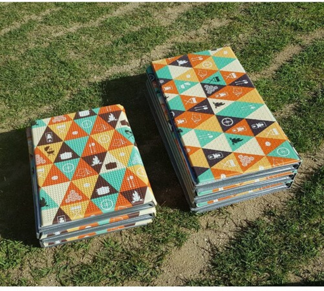 국산 캠핑매트 야외돗자리 캠핑돗자리 매트리스 돗자리, 삼각형패턴중형