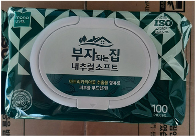 물티슈 / 모나리자 / 부자되는집 물티슈 / 100매 (디자인 상시 변경), 1개