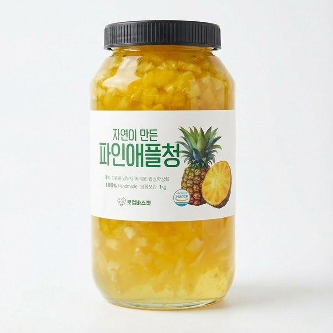 로컬바스켓 자연이 만든 건강 수제 파인애플청, 1kg, 1개, 1개입