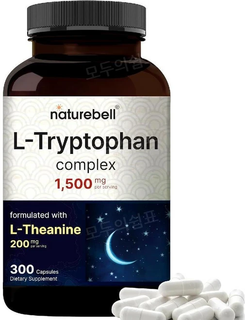 네이처벨 L 트립토판 컴플렉스 엘 테아닌 1500mg 300캡슐, 300정, 1개 - 쿠팡