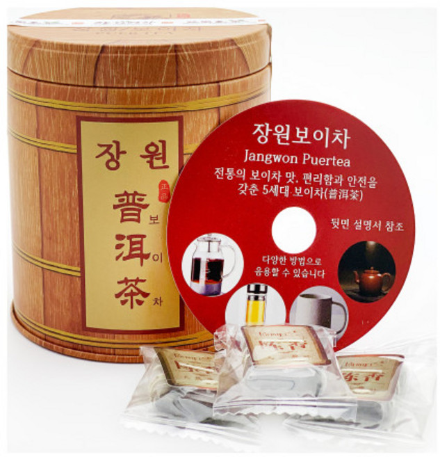 장원보이차 중국 운남성 고급 보이차 명차 푸얼차 쑥 [3g씩 20티백 총 60g], 3g, 1개, 20개입