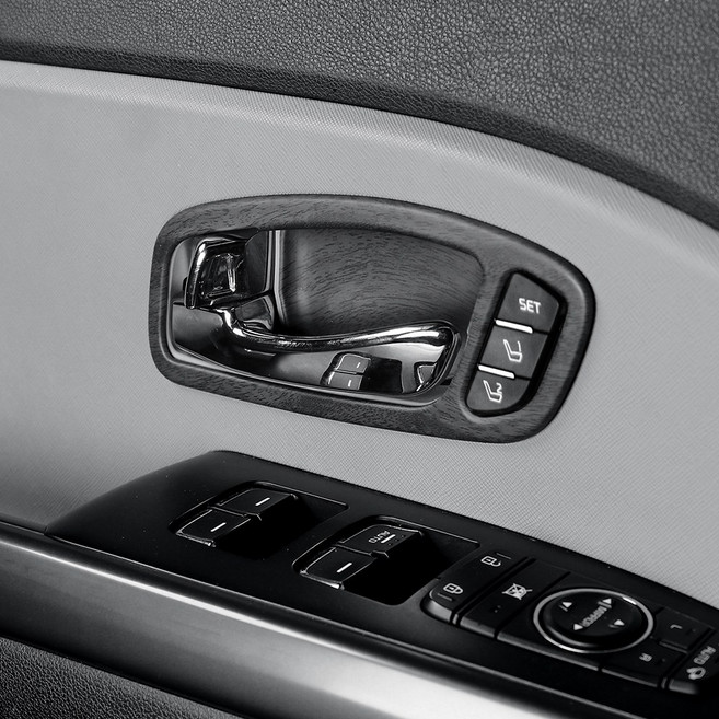 유투카 호환 올뉴 더뉴 카니발 차량 튜닝 용품 도어내캐치 도어프레임 커버 카본 몰딩 용품, 02. (무광우드) 도어내캐치 3P