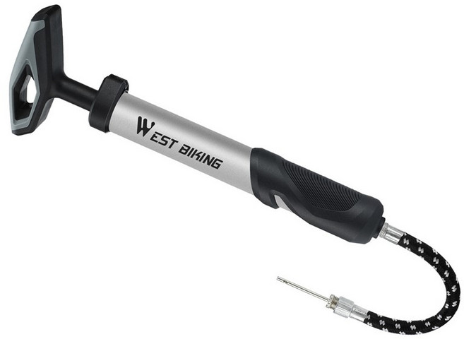 시그니처베이지 공 볼 에어 펌프 공기주입기 YPZ183, 실버, 1개