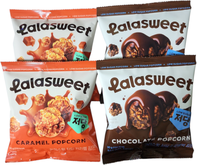 라라스윗 초코범벅 x 카라멜 저당팝콘 10봉 30g, 10개