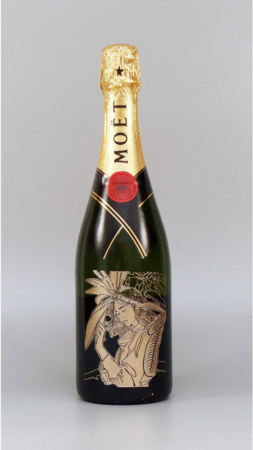 Moet酩悅香檳 酒瓶雕刻/情人節/結婚/父親節生日/公司贈禮/節慶/開幕週年慶/退伍退休, 1個, 香檳空酒瓶雕刻含木盒包裝