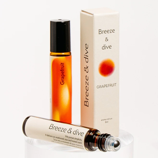 브리즈앤다이브 아로마롤온 자몽 8ml 천연 유기농 테라피 오일 저자극 스트레스감소 마사지, 1개 - 쿠팡