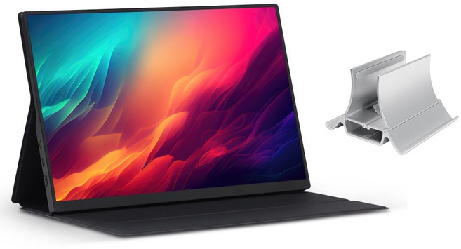 카멜 서브모니터 14인치 포터블 휴대용 FHD모니터 CPM1410I+LS1S 스탠드 패키지