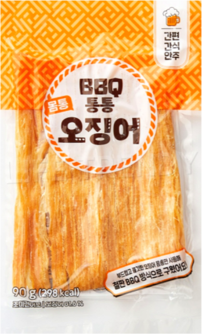 오천산업 BBQ 통통 오징어 90g, 1개