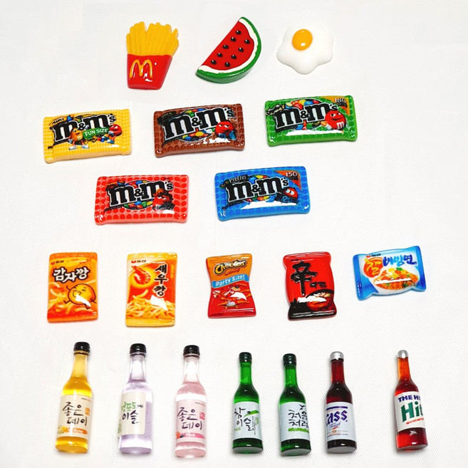 술 소주 맥주 엠앤엠 새우깡 감자깡 감자튀김 수박 안주 달걀 계란 실내화 슬리퍼 악세사리 단품 낱개, 14.노랑좋은데이, 1개