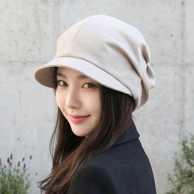 심플 셔링 여성 여름 머리 비니 두건 항암 모자 조리모 위생모