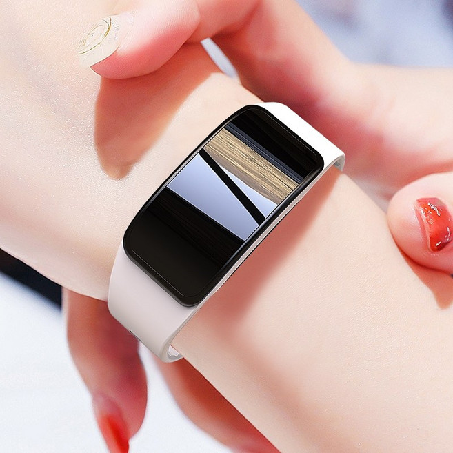 손목 혈당 무채혈 측정기 운동형 손목시계 무채혈혈당측정기 워치 비침습 검정색 혈압, 흰색대형, 1개