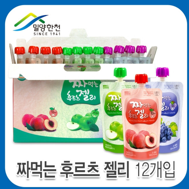 (주)밀양한천 짜먹는후르츠젤리 젤리 곤약젤리 워터젤리, 1개, 1.56L