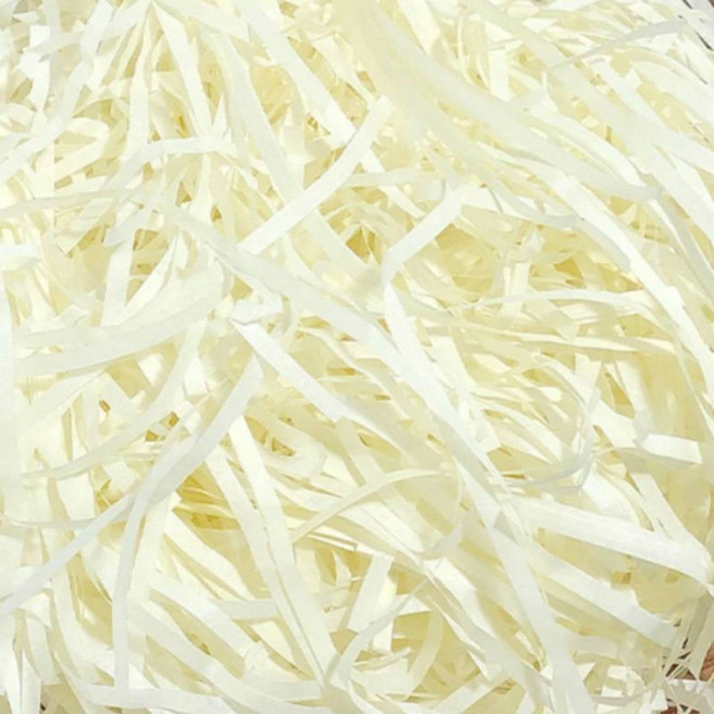 50g高品質拉菲草紙絲 禮物包裝填充物, 7 奶白【50g單獨包裝】, 1個