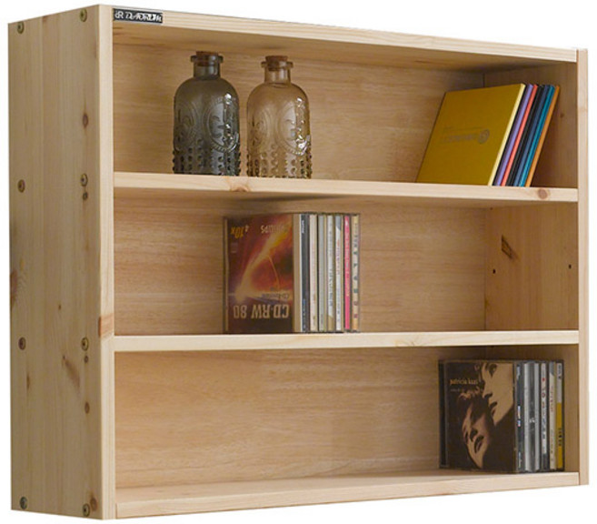 우형아빠 레드파인 3단 CD장식장 CD수납장, 네츄럴