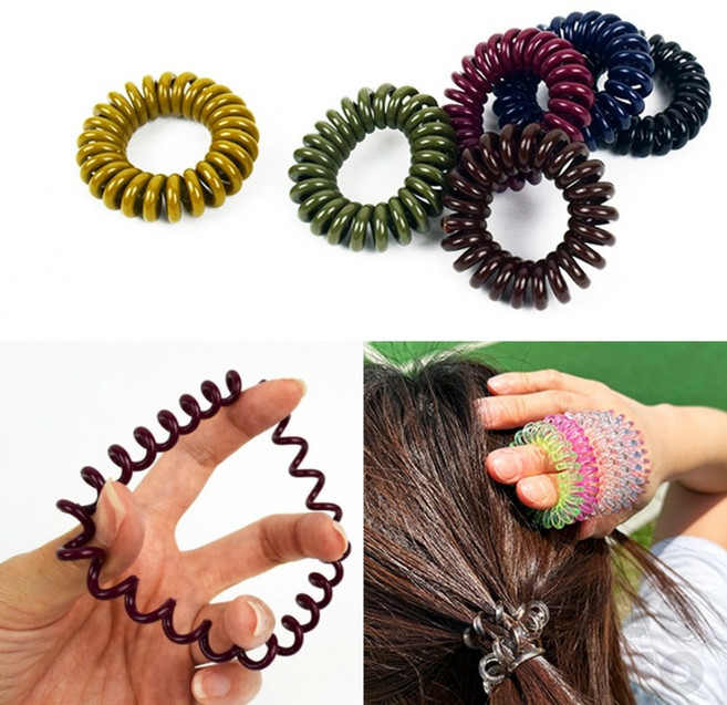 올스비 스프링 머리끈 6p 얇은스프링머리끈