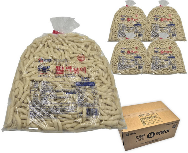 [박스] 맛플랜 비비푸드 밀 떡볶이 떡 (소) 3.5kg X 4개