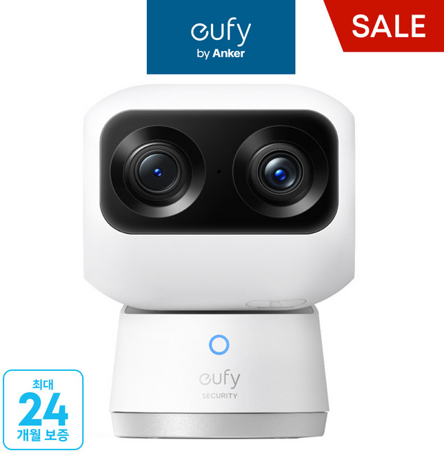 앤커 유피 S350 스마트 4K UHD 홈캠 듀얼 홈카메라 홈 CCTV 실내용 카메라, T8416, 화이트