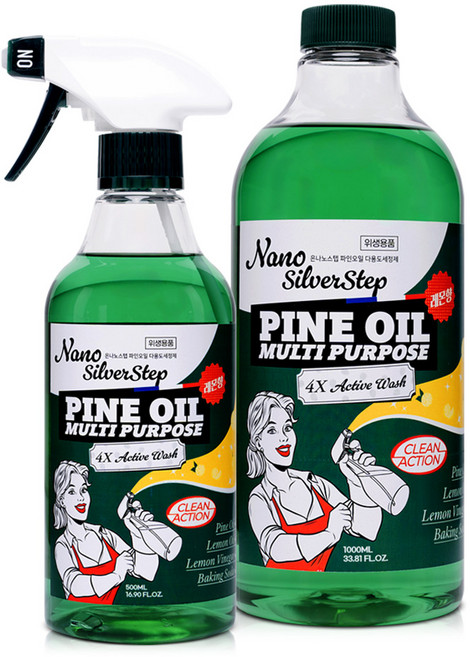 은나노스텝 시즌4 파인오일 다목적 세정제 2종 세트 독일 더마 테스트 엑설런트 등급 비건인증제품, 1세트, 1500ml