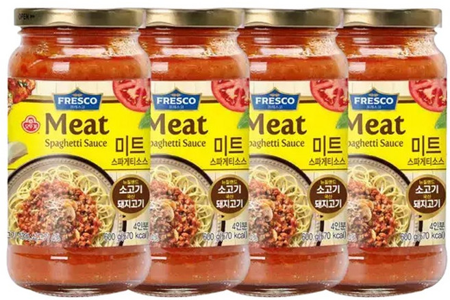 오뚜기 프레스코 미트 파스타소스 600g 4개