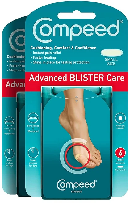 Compeed 컴피드 어드밴스 물집 마찰 방지 스몰 패드 6개입 2팩, 2개 - 쿠팡