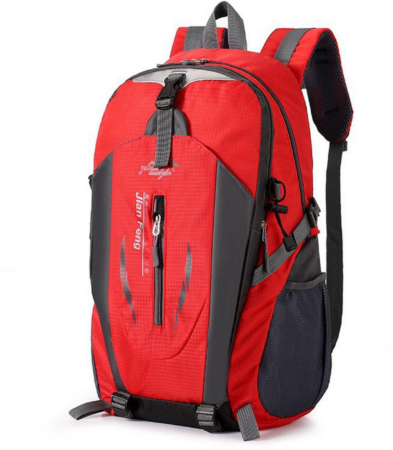 남녀공용 등산 배낭 방수 아웃도어 트레킹 백팩, 레드