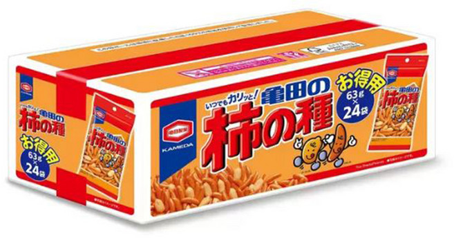 일본 코스트코 카메다 카키노타네 63g x 24봉입 초대용량 박스, 1개, 1.512kg