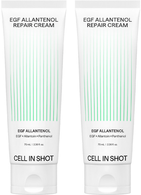 셀인샷 EGF 알란테놀 리페어 크림 손상케어, 2개, 70ml