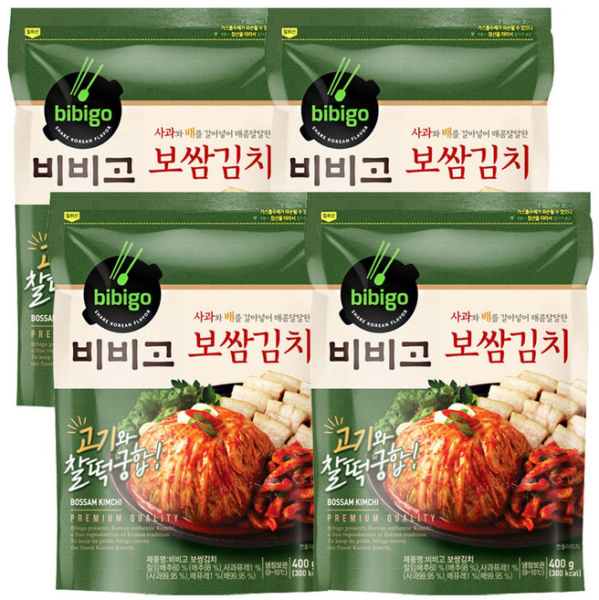CJ 비비고 보쌈김치 400g 맛있는김치 맛있는반찬, 4개