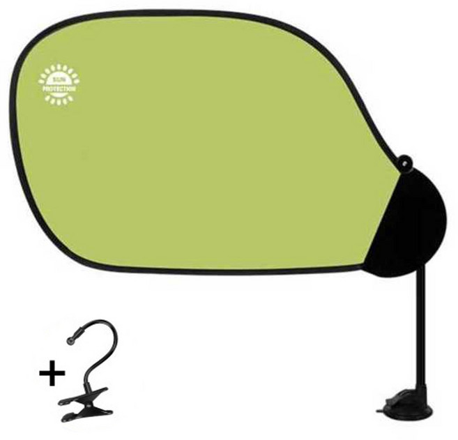 차량용 햇빛가리개 흡착식 클립추가 사무실 캐노피, 그린, 1개