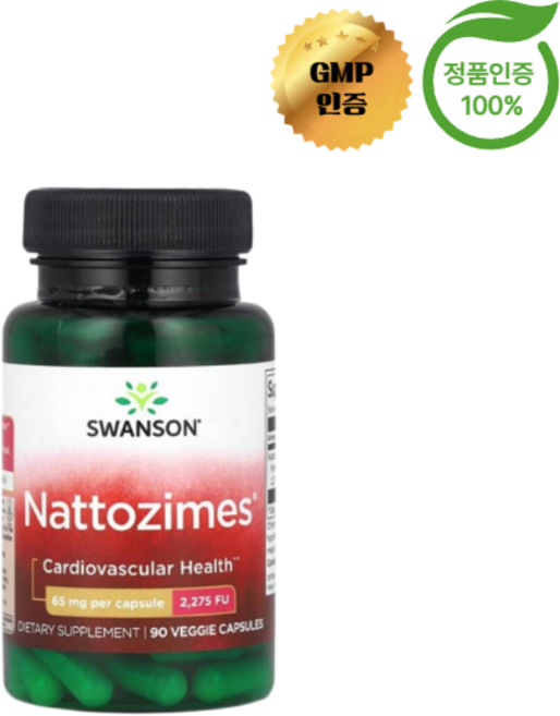 스완슨 나토키나아제 2275FU 혈액 순환 보조제 베지 캡슐 90정, AMN02167, 1개