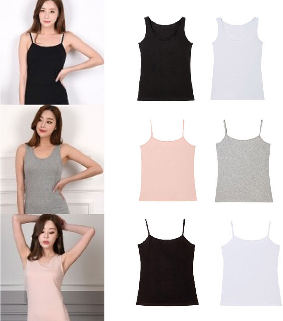 면스판 런닝 끈런닝 여성용 3매세트 PHT1116