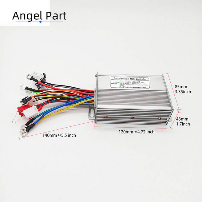 전동킥보드 컨트롤러 부품 36V 48V 60V 450W 25A Ebike 브러시리스 모터 드라이브 전기 스쿠터 자전거 오토바이 세발 용 듀얼 모드 범용, 2) 48V 60 64V 450W 25A, 1개