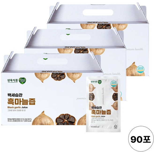삼육식품 백세습관 흑마늘즙, 90개, 70ml