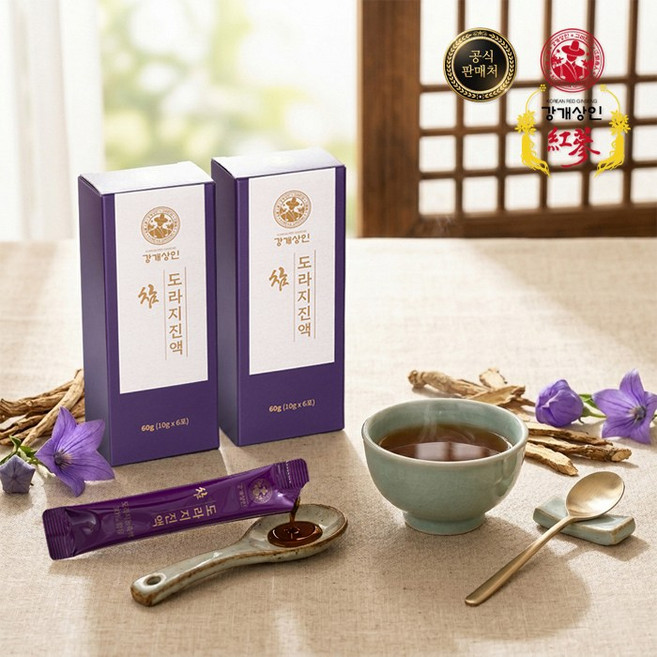 강개상인 참도라지 스틱(10g x 12포) 3년근 도라지진액 꿀 첨가, 10g