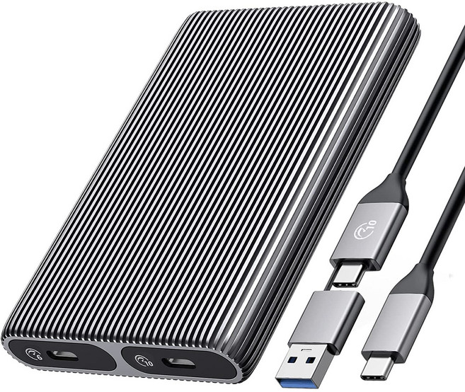오리코 M.2 NVMe C타입 USB 3.2 Gen2 외장 SSD 알루미늄 케이스 방열판 AM2C3, 2Bay SATA+NVMe, 2Bay SATA+NVMe, 1개