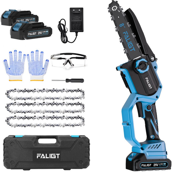 FALIGT 21V 무선 충전식 무브러시 전기톱 체인톱, 1
