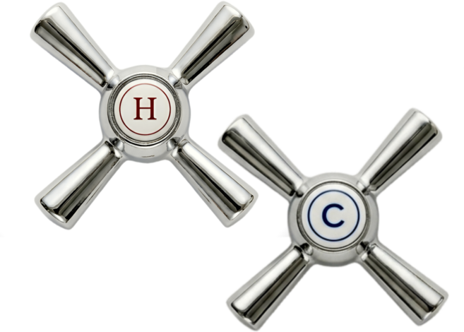 해정커머스 국산 수도꼭지 핸들 아연핸들 2개 수도핸들 수도부품, 1세트