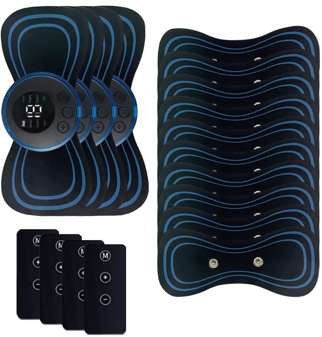 리모컨 목 마사지기 휴대용 스마트 전기 충전식 EMS 어깨 패치 근육 이완 통증 완화, 03 4P Remote