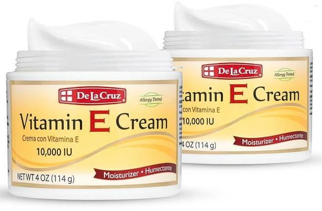 De La Cruz 얼굴과 목용 비타민 E 크림 모이스처라이저 - 모든 피부 타입용 보습 스킨 케어 미국 제조 (2개 팩) 204464, 114g - 쿠팡