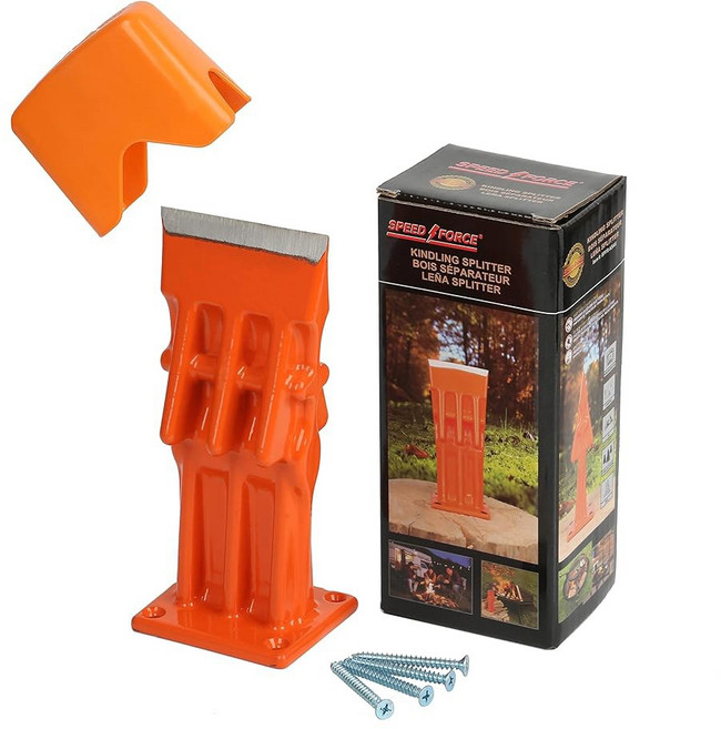 SPEED FORCE Firewood Kindling 통나무 나무 스플리터 - 도끼 없음!웨지 포인트 스플릿 장작, 01 Firewood Splitter, 03 19.2x10cm
