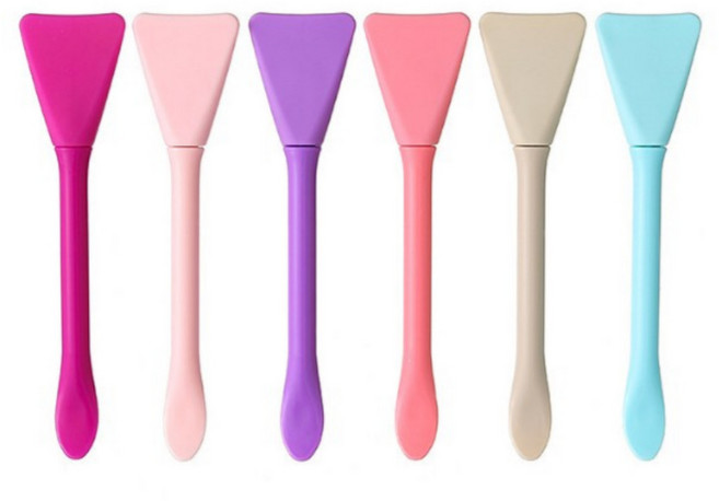 실리콘 팩 브러쉬, 6개, 혼합색상