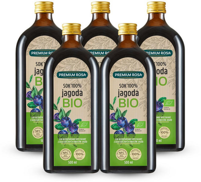 프리미엄로사 유기농 빌베리 원액 100% 건강즙, 500ml, 5개