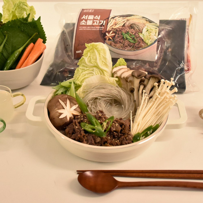 서울식 소불고기 불고기 전골 대용량1060g 고기중량700g, 1개, 1060mg