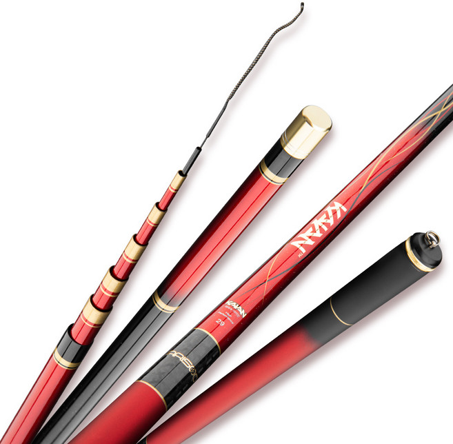 마리수 민물낚시대 프리미엄 경기용 붕어 경질 대물 낚시대 잉어 낚시 경질대 초경량 양어장 쌍포전용, 레드