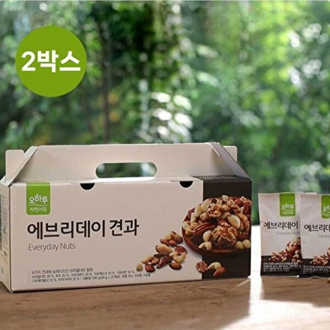 오하루 자연가득 에브리데이 견과 25봉, 500g, 2개