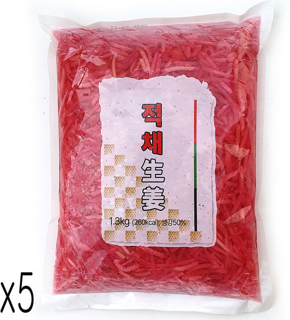 원효 초생강 생강절임 (채적색), 1.3kg, 5개